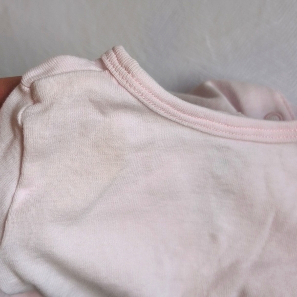 joe fresh 2-pack pink cotton snap footie sleeper pajamas 0-3 months baby girl - Picture 8 of 10